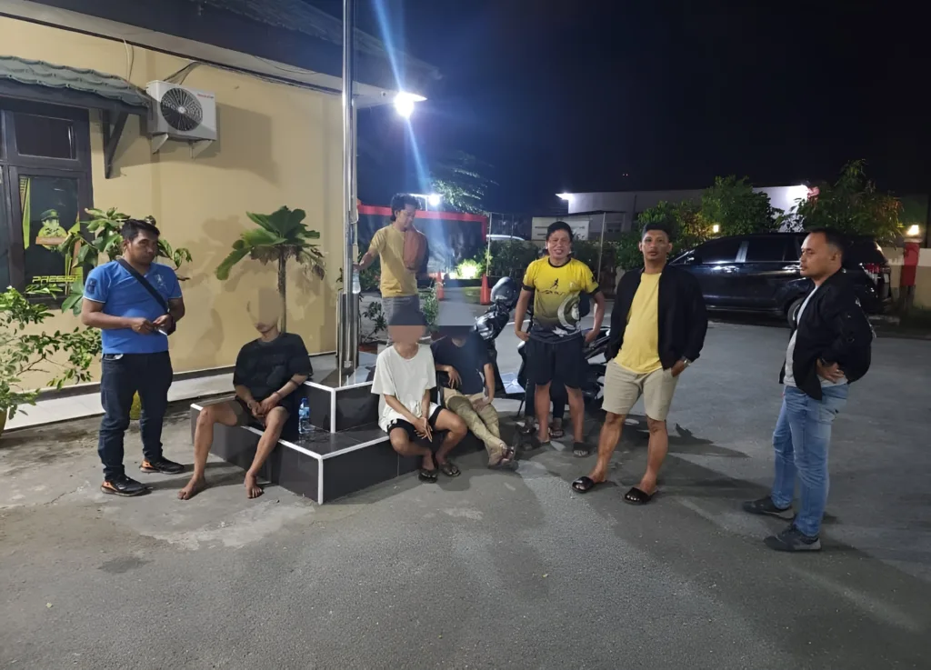 Foto: 3 Orang Terduga Pelaku Penganiayaan di Sekitar Kantor DPRD Kaltim.