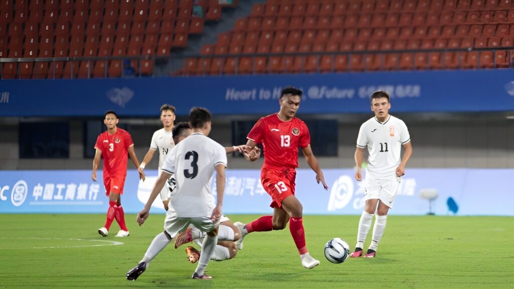 Foto: Pertandingan Semifinal Indonesia vs Uzbekistan pada Senin Malam (29/04/2024).