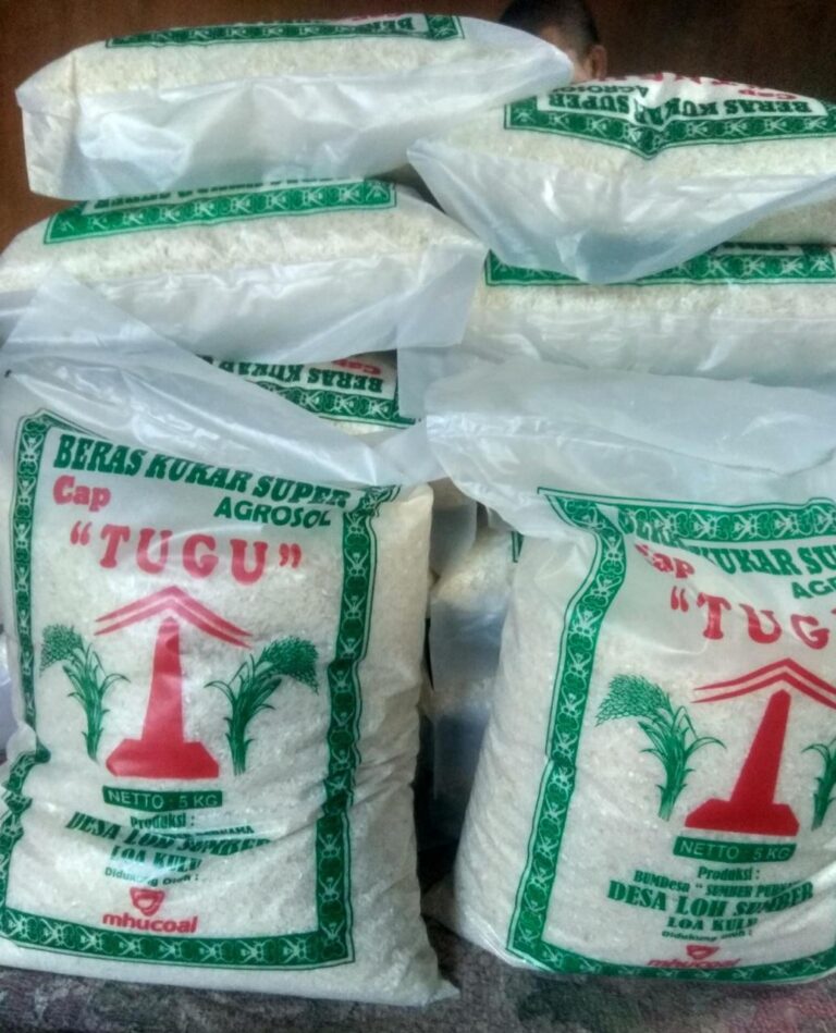 Foto : Beras Cap Tugu yang diproduksi oleh BUMDes Sumber Purnama (Istimewa)