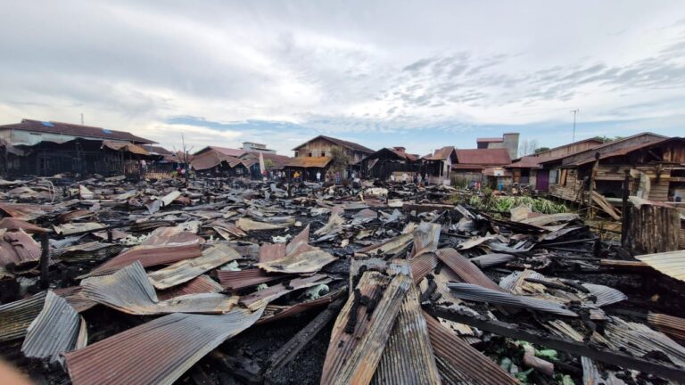 Foto: Sisa sisa Kebakaran yang terjadi di Kutai Kartanegara, Kamis Shubuh (05/09/2024.