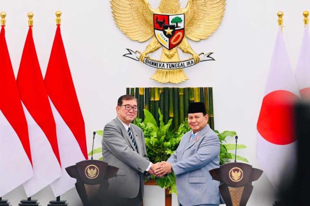 Foto: (Ki-ka) Perdana Menteri (PM) Jepang Shigeru Ishiba dan Presiden Prabowo Subianto di Istana Kepresidenan Bogor, Sabtu (11/1/2025).
